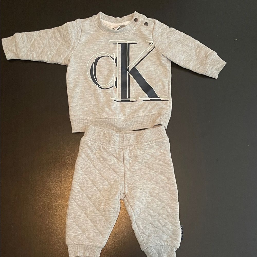 Calvin Klein Gray Baby Outfit